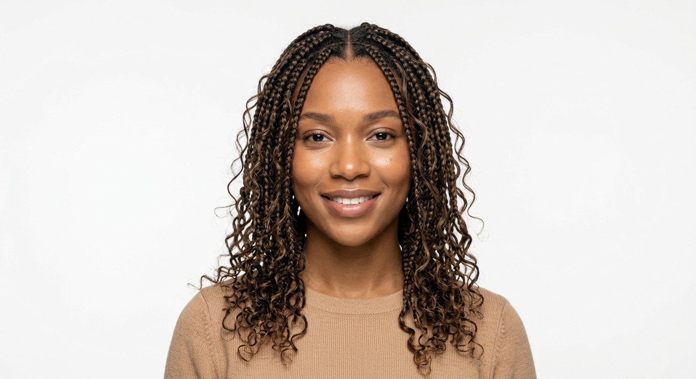 Boho knotless braids