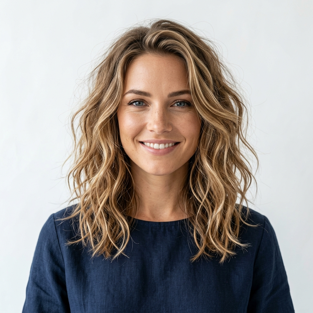 Beach waves curly hair
