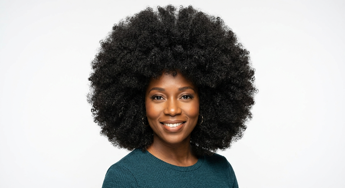 Big afro natural hairstyle