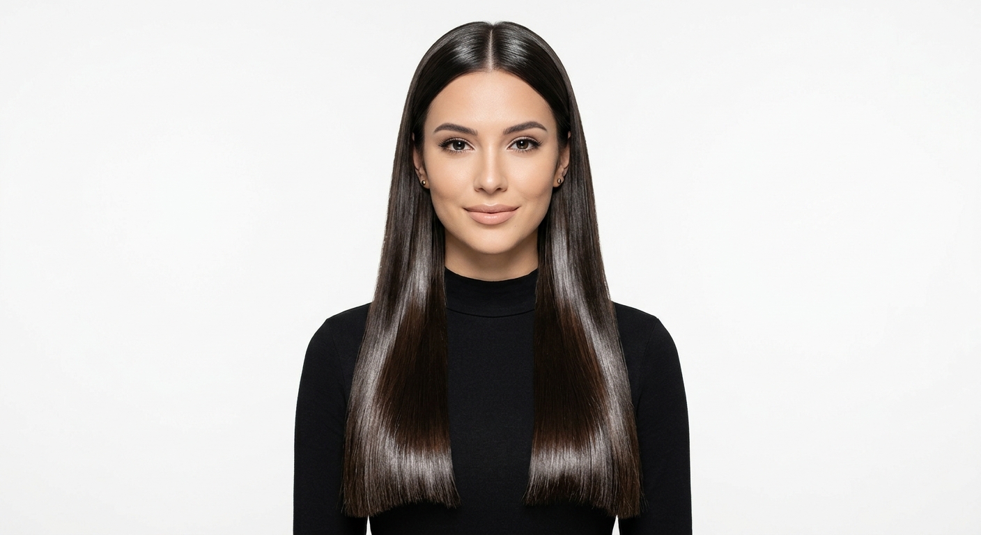 Glass hair sleek style
